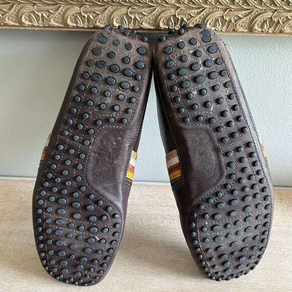 Tod’s Men’s Leather Driving Loafers, Moccasin Style Size 8, Made in Italy, Brown main image 12